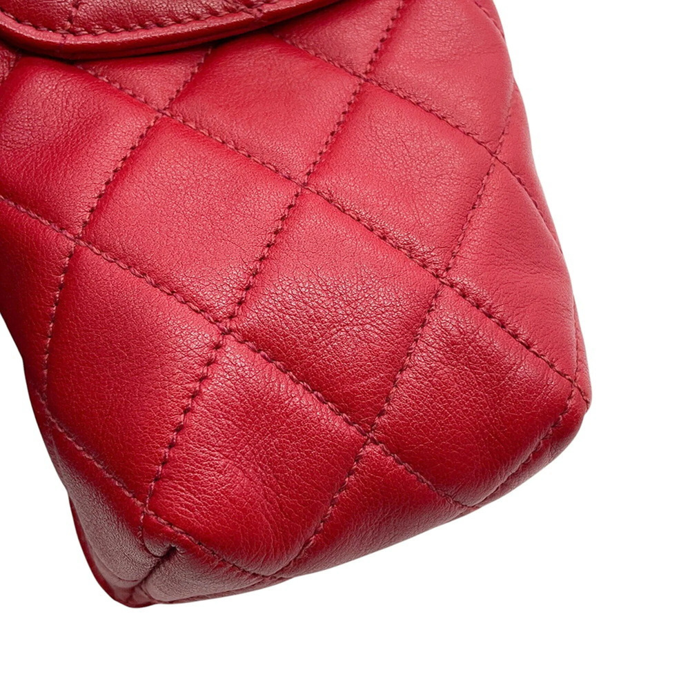 CHANEL Red Lambskin Leather Logo Pochette Wallet - Picture 6 of 16
